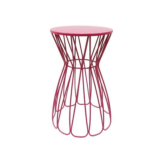 18" Pink Metal Outdoor Stool by Ashland®